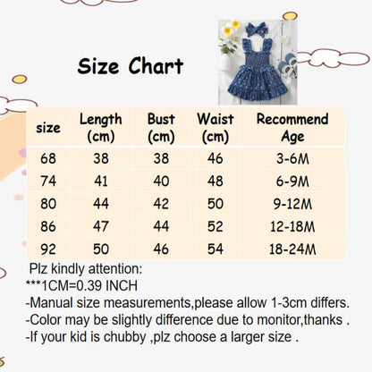 Golden Bloom – Baby Girl Blue Slip Dress with Gold Dots and Matching Headband Set